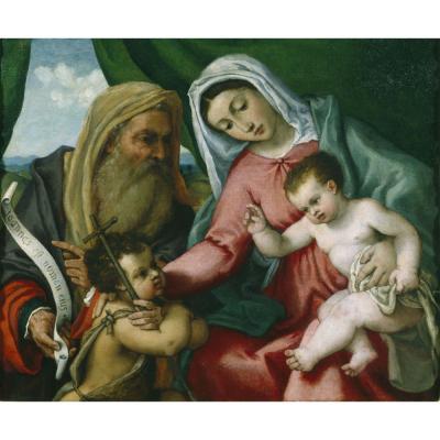 Lorenzo Lotto – Madonna and Child with St John the Baptist and St Zaccaria